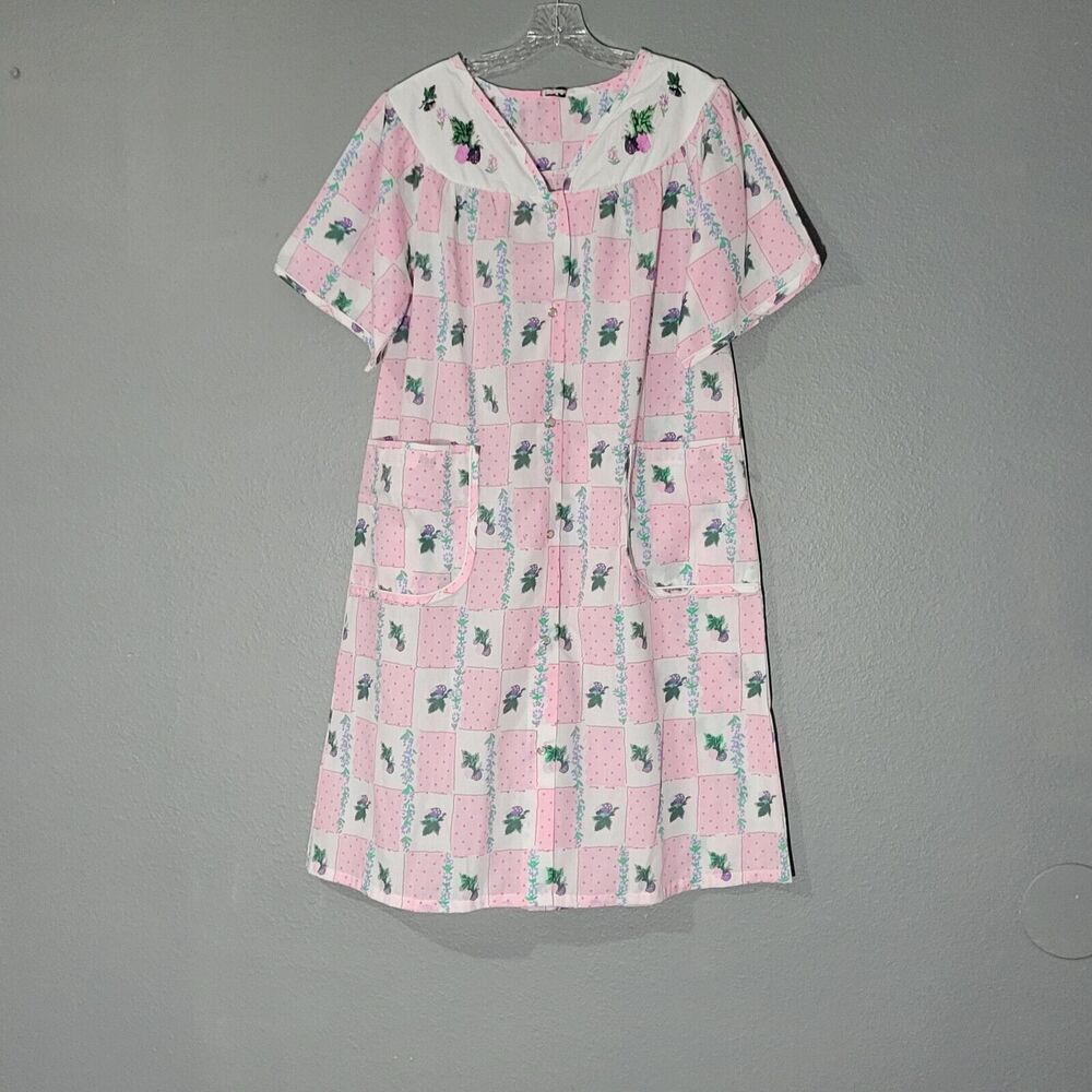 Body Touch Sleepwear nightgown Muumuus Pink Floral Sz M
